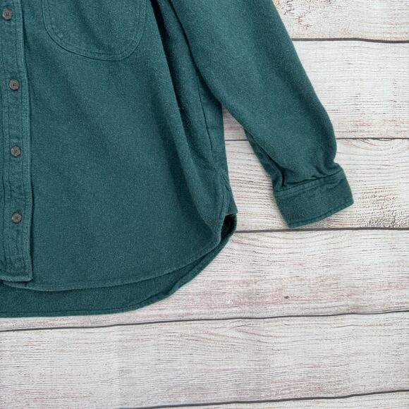 Madewell Flannel Oversized Ex-Boyfriend Swing Shirt Womens Small Green - Picture 7 of 13